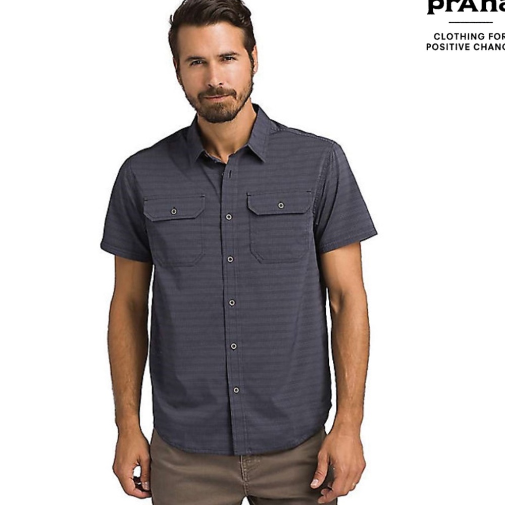 Prana Cayman Shirt Short-sleeve XS, NWT gropcore outdoor hiking athletic - Picture 3 of 16